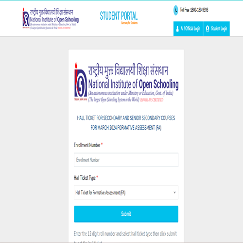 NIOS Class 10th and 12th Admit Card release .You can Directly click here to download — image 1 of 1