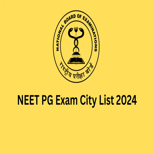 NEET PG 2024 exam Cities Allotment List — image 1 of 1